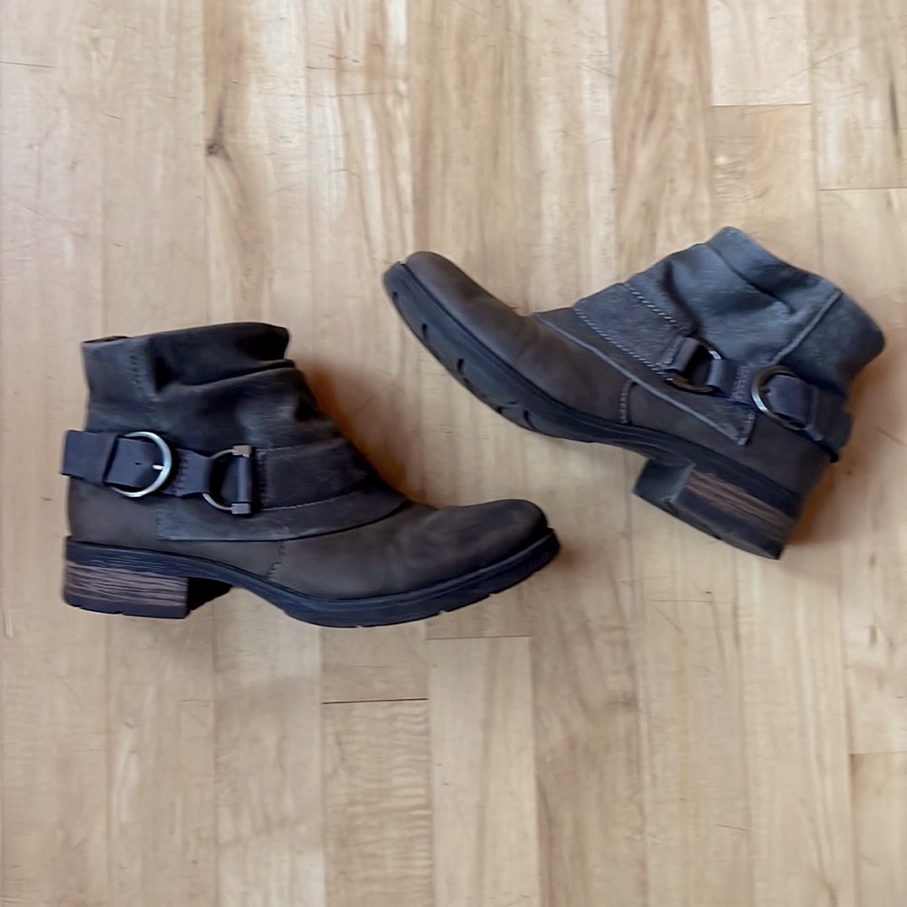 Moto style ankle boots